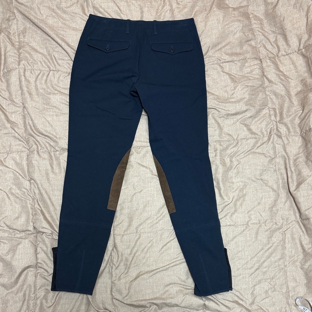 NWT Women’s Ralph Lauren Sport Equestrian Riding Pants Suede patches 4 Breeches - Picture 9 of 10